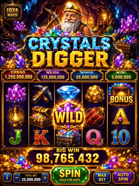 Crystals Digger game preview Crystals Digger game preview